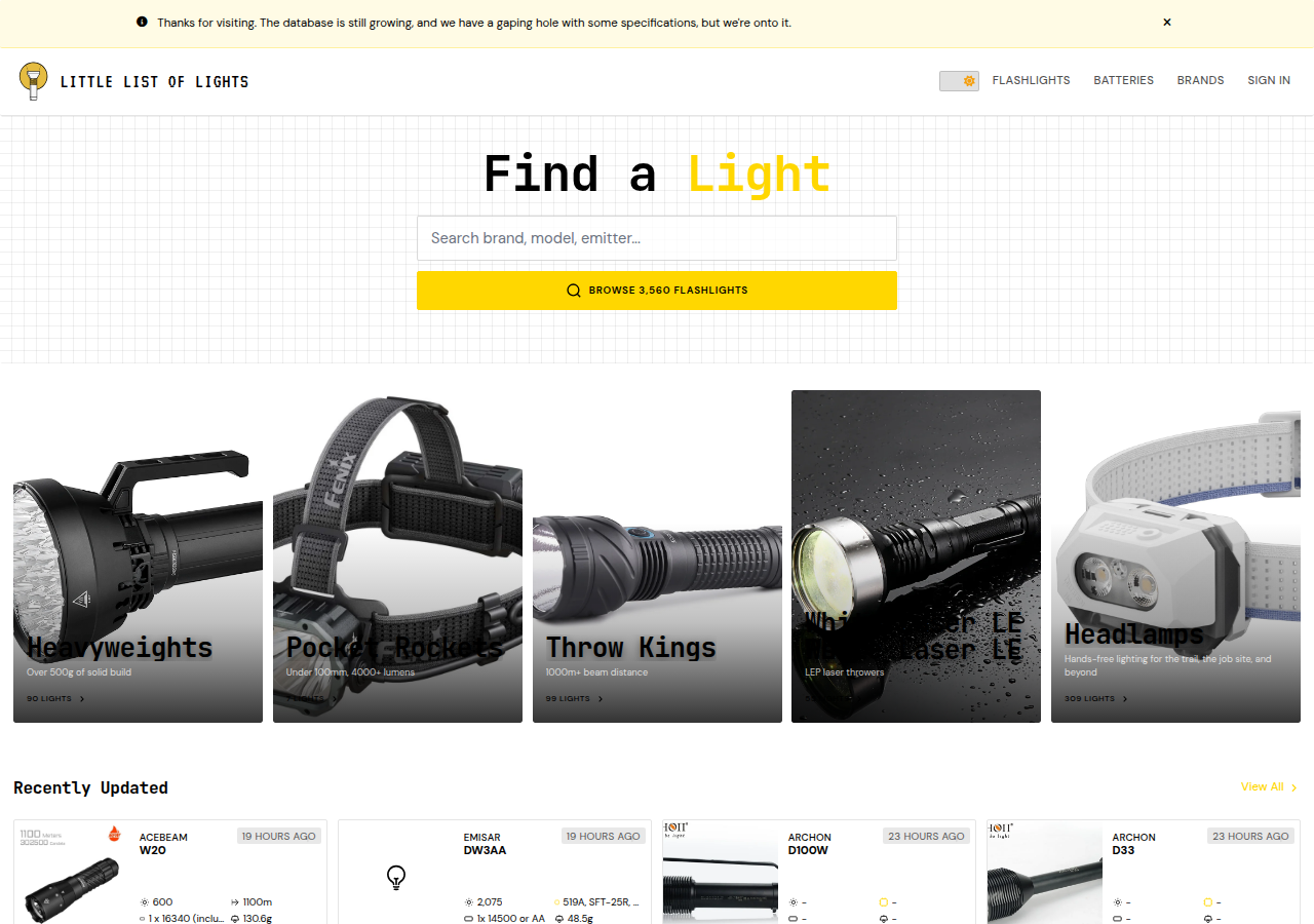 Little List of Lights